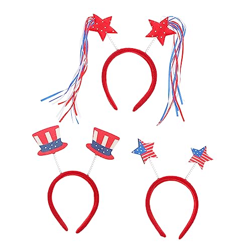 GANAZONO 3Stücke Unabhängigkeitstag Haarbänder Flagge Sternen Kopfschmuck Feier Haarkleider Für Juli Kostüm Requisiten Für Patriotische Anlässe GANAZONO 3Stücke Unabhängigkeitstag Haarbänder Flagge Sternen Kopfschmuck Feier Haarkleider Für Juli Kostüm Requisiten Für Patriotische Anlässe von GANAZONO