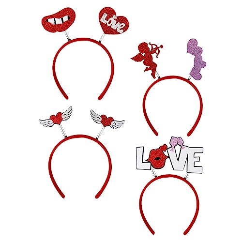 GANAZONO 4 Stück Teiliges Haarband für Valentinstag Wiederverwendbares Haaraccessoire für Erwachsene für Partys Cosplay und Besondere Anlässe von GANAZONO