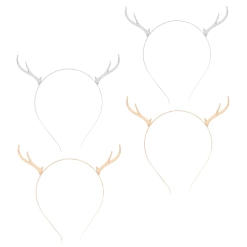 GANAZONO 4 Stück Teiliges Metall Rentier Geweih Haarreif Weihnachts Kopfschmuck Leicht Handgefertigt für Erwachsene Festliche Party Deko Weihnachten Accessoire GANAZONO 4 Stück Teiliges Metall Rentier Geweih Haarreif Weihnachts Kopfschmuck Leicht Handgefertigt für Erwachsene Festliche Party Deko Weihnachten Accessoire von GANAZONO