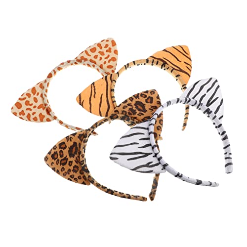 GANAZONO 4Stücke Tier Ohr Haarreifen Cosplay Stirnbänder Mit Tiger Zebra Leopard Und Giraffe Weiche Ohrhaar Reifen Für Erwachsene Für Partys Und Kostüme GANAZONO 4Stücke Tier Ohr Haarreifen Cosplay Stirnbänder Mit Tiger Zebra Leopard Und Giraffe Weiche Ohrhaar Reifen Für Erwachsene Für Partys Und Kostüme von GANAZONO