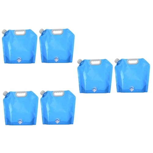 GANAZONO 6 STK 10l Faltbare Wasser Tasche Zusammenklappbarer Wasserbehälter Tasche Zur Wasseraufbewahrung Faltbare Wassertasche Wandern Wasserbeutel Containertasche Zu Fuß Pa von GANAZONO