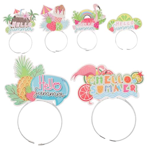 GANAZONO 6 Stck. Teiliges Hawaii Stirnband Leichtes Rutschfestes Haarband für Strandparty Tropisches Sommer-accessoire für Damen und Dekorationszubehör für Beach-events von GANAZONO