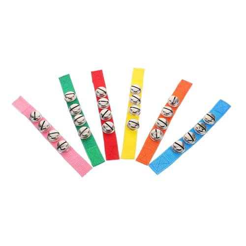 GANAZONO 6 Stück Kleines Handgelenk-Glockenspielzeug für Musikglocken für für Mädchen Babyglocken Glockenarmband Glocken schütteln Handglocken für Stoff GANAZONO 6 Stück Kleines Handgelenk-Glockenspielzeug für Musikglocken für für Mädchen Babyglocken Glockenarmband Glocken schütteln Handglocken für Stoff von GANAZONO