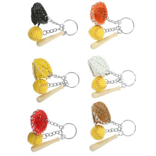 GANAZONO 6 Stück Teiliges Baseball Schlüsselanhänger Weiche Dekorative Anhänger für Sport Partys für Baseball Fans und Jungen in Sanftem Gelb GANAZONO 6 Stück Teiliges Baseball Schlüsselanhänger Weiche Dekorative Anhänger für Sport Partys für Baseball Fans und Jungen in Sanftem Gelb von GANAZONO