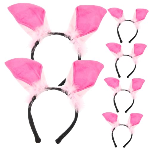 GANAZONO 6 Stück Teiliges Haarreif mit Tierohren Niedliche Plüsch Haarreifen für Mädchen Vielseitig Einsetzbar Langlebig und Bequem für Party Cosplay Kindergarten und Festtagsdekoration von GANAZONO