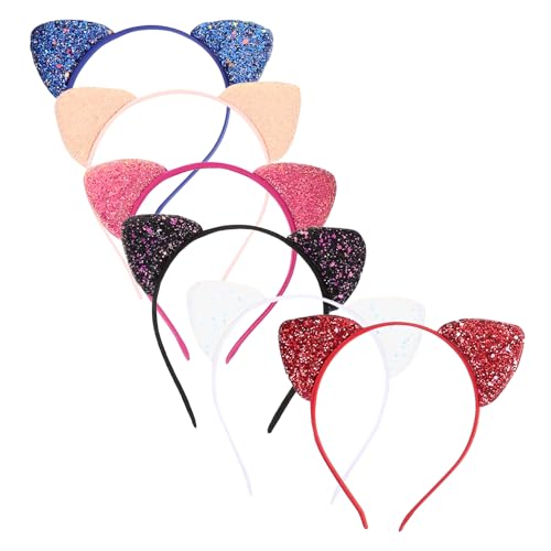GANAZONO 6Stücke Glitzer Katzenohren Stirnband für Mädchen Dekoratives Haarband mit Pailletten Süßes Design für Cosplay und Partys Farben GANAZONO 6Stücke Glitzer Katzenohren Stirnband für Mädchen Dekoratives Haarband mit Pailletten Süßes Design für Cosplay und Partys Farben von GANAZONO