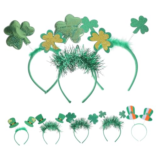 GANAZONO 8 Stück Irische Festival-stirnbänder Grünes Kleeblatt Zubehör Kleeblatt-haarband Party Dekorationen Stirnband Kleeblatt Haarband Urlaub Haarband St. Patrick Kopfschmuck Stoff Green GANAZONO 8 Stück Irische Festival-stirnbänder Grünes Kleeblatt Zubehör Kleeblatt-haarband Party Dekorationen Stirnband Kleeblatt Haarband Urlaub Haarband St. Patrick Kopfschmuck Stoff Green von GANAZONO