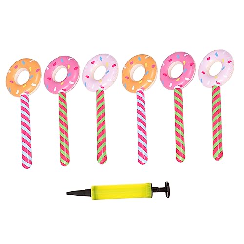 GANAZONO Aufblasbare Donut Lutscher mit Pumpe Bunte Party Dekoration für Kindergeburtstage Langlebiges Spielzeug für und Feierlichkeiten GANAZONO Aufblasbare Donut Lutscher mit Pumpe Bunte Party Dekoration für Kindergeburtstage Langlebiges Spielzeug für und Feierlichkeiten von GANAZONO