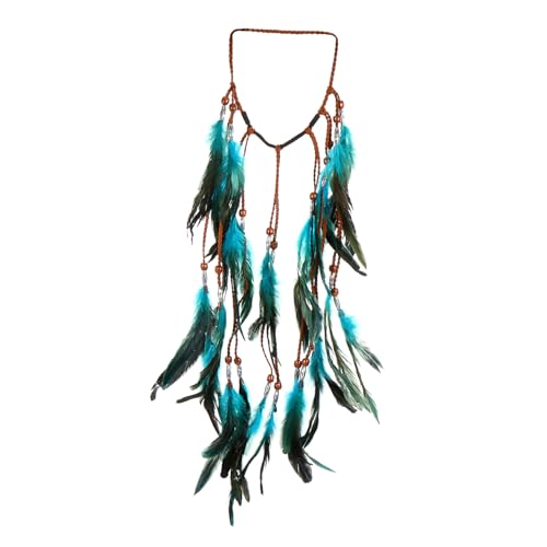 GANAZONO Böhmisches Federhaarbande für Eleganter Karneval Kopfschmuck im Einzigartigen Boho Stil Handgefertigt Langlebig und Dehnbar für Festivals und Besondere Anlässe von GANAZONO