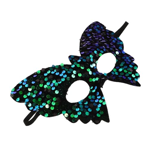 GANAZONO Elegante Schmetterlings-maske für Damen Vintage Pailletten-halbgesichtsmaske Venezianische Karneval Masquerade Party Maske für Halloween Cosplay Festliche Verkleidung von GANAZONO