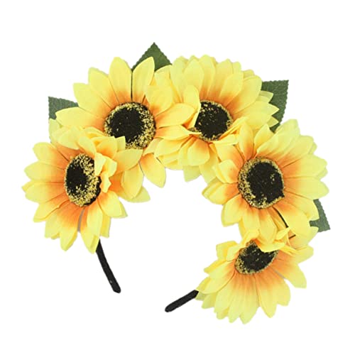 GANAZONO Hawaiianischer Sonnenblumen Haarreifen Simulierter Blumenkranz für Partys Feste und Fotografie Gelbes Haarband für Damen für Hawaii Dekoration und Besondere Anlässe GANAZONO Hawaiianischer Sonnenblumen Haarreifen Simulierter Blumenkranz für Partys Feste und Fotografie Gelbes Haarband für Damen für Hawaii Dekoration und Besondere Anlässe von GANAZONO