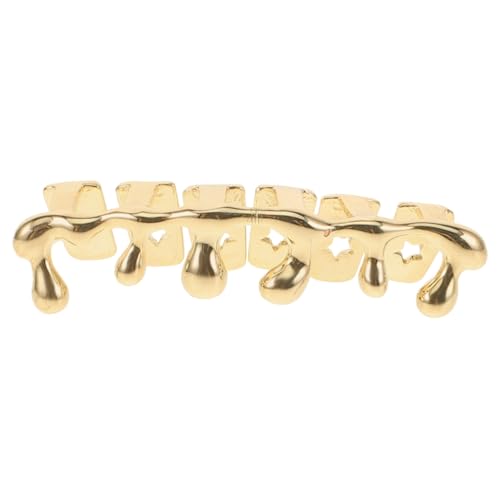 GANAZONO Hip Hop Zähne Kappe Goldfarben Teardrop Design Unterkiefer Grill für Kostüm Masquerade Party Zubehör Langlebig Kupferfarben Stilvoll und Auffällig GANAZONO Hip Hop Zähne Kappe Goldfarben Teardrop Design Unterkiefer Grill für Kostüm Masquerade Party Zubehör Langlebig Kupferfarben Stilvoll und Auffällig von GANAZONO