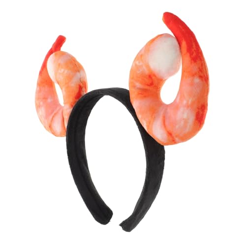 GANAZONO Lustiges Shrimp Stirnband Cosplay Kostüm Zubehör Karneval Haarreif Foto Requisite für Halloween Party Streaming von GANAZONO