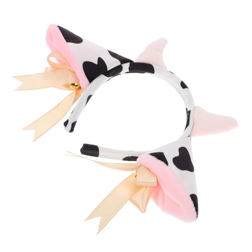 GANAZONO Plüsch Kuh Ohren Stirnband mit Glocken und Schleife Weiches Kostümzubehör für Fotoshootings Partys und Themen Events Bequemes Tier Haarreif für Cow Cosplay und Karneval GANAZONO Plüsch Kuh Ohren Stirnband mit Glocken und Schleife Weiches Kostümzubehör für Fotoshootings Partys und Themen Events Bequemes Tier Haarreif für Cow Cosplay und Karneval von GANAZONO