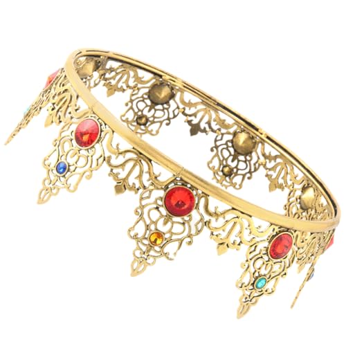 GANAZONO Retro Herren Haarschmuck aus Antike Vintage König Krone für Cosplay Geburtstagsfeier und Kostüm Leichtes Diadem für Stilvolle Looks von GANAZONO