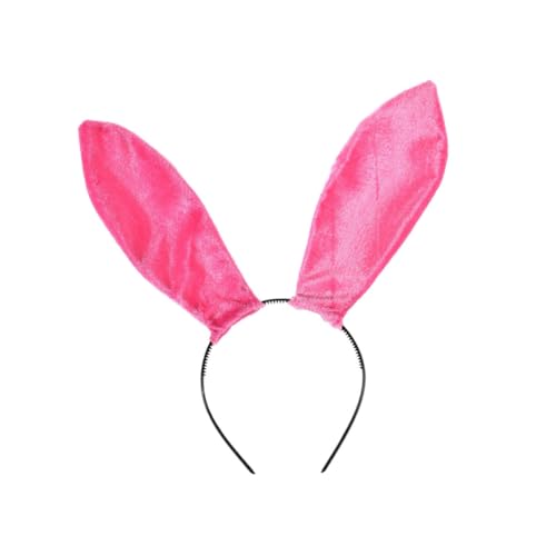 GANAZONO Samtiger Hasenohren Haarreif Rosa Leichtes Party accessoire mit Festem Sitz Kreativer Cosplay kopfschmuck für Karneval Performance Fotos und Festliche Anlässe von GANAZONO