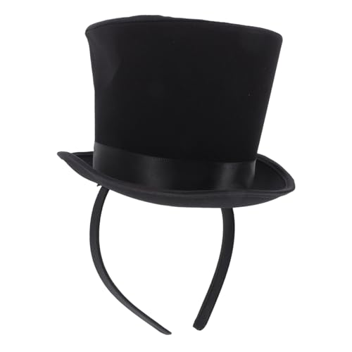 GANAZONO Schwarzer Kleiner Top hut Zylinder für Bankett Kostüm Zubehör Leichte Bequeme Kopfbedeckung für Fasching Halloween Steampunk Bühnenauftritt GANAZONO Schwarzer Kleiner Top hut Zylinder für Bankett Kostüm Zubehör Leichte Bequeme Kopfbedeckung für Fasching Halloween Steampunk Bühnenauftritt von GANAZONO