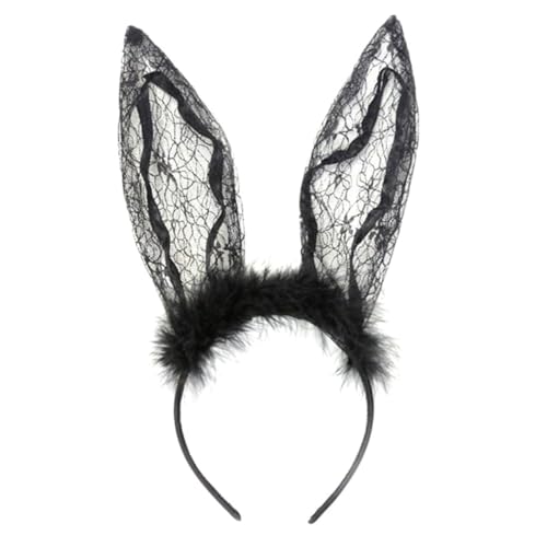 GANAZONO Schwarzes Kaninchenohren Haarband Für Lace Haarschmuck Für Halloween Party Cosplay Und Festlichkeiten Niedliches Stirnband Für Mädchen Und Damen GANAZONO Schwarzes Kaninchenohren Haarband Für Lace Haarschmuck Für Halloween Party Cosplay Und Festlichkeiten Niedliches Stirnband Für Mädchen Und Damen von GANAZONO