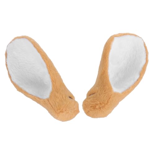 GANAZONO Simulierte Hirschohren Haarschmuck DIY Festival Kopfschmuck Dekoratives Accessoire für Karneval und Kostümpartys Braun von GANAZONO