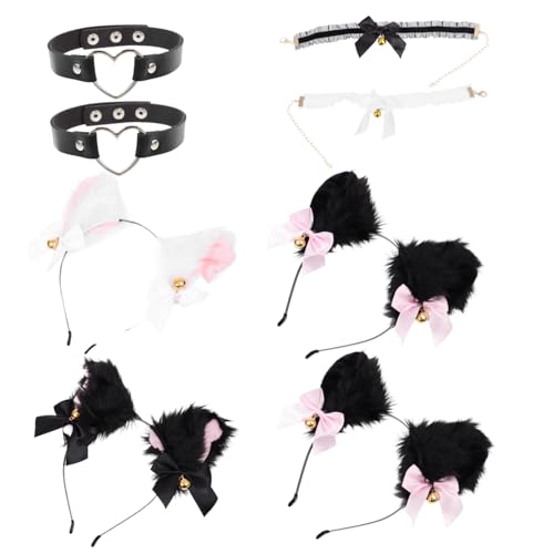 GANAZONO Teiliges Katzenohren Haarreifen Mit Halsbändern Party Kopfschmuck Für Cosplay Karneval Und Halloween Für Kostümpartys Und Besondere GANAZONO Teiliges Katzenohren Haarreifen Mit Halsbändern Party Kopfschmuck Für Cosplay Karneval Und Halloween Für Kostümpartys Und Besondere von GANAZONO
