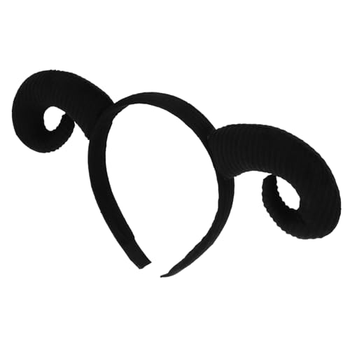 GANAZONO Tier Stirnband Schafhorn Haarband Lustiges Halloween Kopfschmuck für Partys Charmantes Accessoire für Verschiedene Anlässe Einfache Handhabung und Vielseitig von GANAZONO