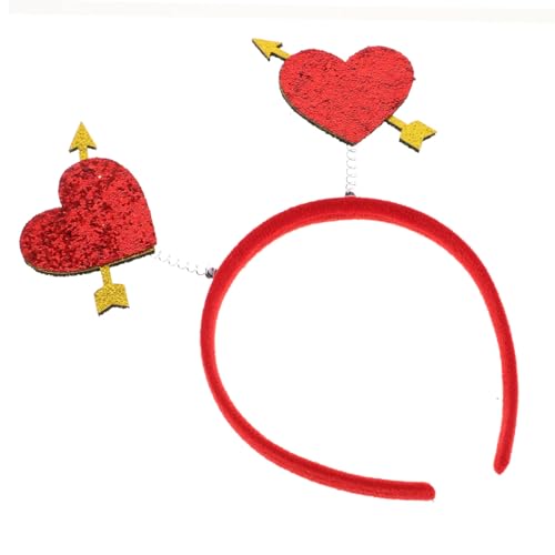 GANAZONO Herz Stirnband Valentinstag Bequemes Haarband mit Romantischem Design Kostümzubehör für Damen für Hochzeiten und Partys Pfeilherz Haarreif für Besondere Anlässe GANAZONO Herz Stirnband Valentinstag Bequemes Haarband mit Romantischem Design Kostümzubehör für Damen für Hochzeiten und Partys Pfeilherz Haarreif für Besondere Anlässe von GANAZONO