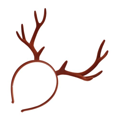 GANAZONO Weihnachtliches Großes Hirschgeweih-haarband Braun Vielseitiges Festtags-accessoire für Damen Geeignet für Weihnachten Bühnenauftritte und Kostümspiele von GANAZONO