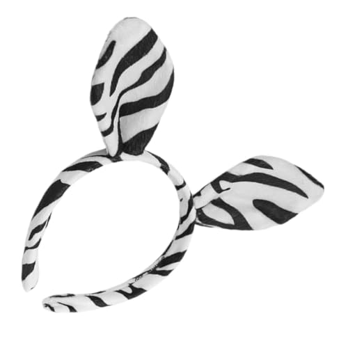 GANAZONO Zebra Haarband mit Ohren Cosplay Kostüm Zubehör für Halloween Partys Süßes Stirnband für Damen und Teenager für Festliche Anlässe von GANAZONO