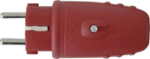 N & L 17187 Schutzkontaktstecker Gummi 230V Rot IP44 von N & L