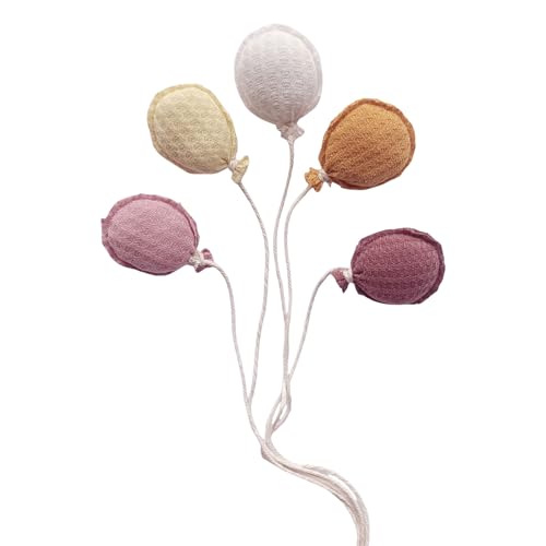 5pcs Baby Geburtstag Hintergrund Dekoration Ballon geformt Neugeborene Fotografie Requisiten Einfacher Stoff Ballon Anhänger Ballon Form Wand Ornament von GAOFESA