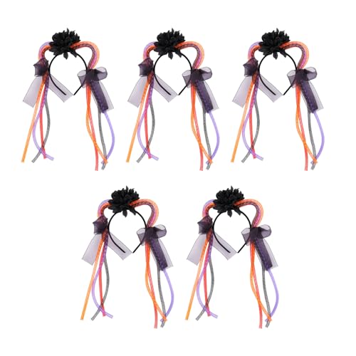 GAOFESA 5 Stück verstellbare Größe, Stirnbänder, stilvolles elastisches Haarband, Blume und Schleier, Kopfschmuck für Halloween-Partys, Party-Kopfbedeckung GAOFESA 5 Stück verstellbare Größe, Stirnbänder, stilvolles elastisches Haarband, Blume und Schleier, Kopfschmuck für Halloween-Partys, Party-Kopfbedeckung von GAOFESA