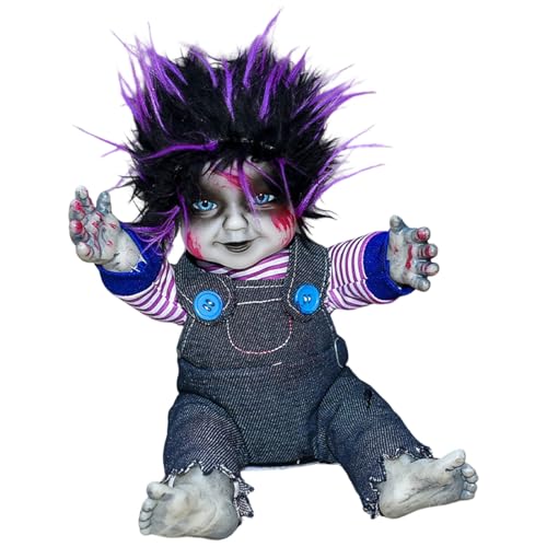GAOFESA Gruselige Puppenfigur mit beleuchtetem Gesicht und erschreckendem Soundeffekt Gruselige Sitzpuppe GAOFESA Gruselige Puppenfigur mit beleuchtetem Gesicht und erschreckendem Soundeffekt Gruselige Sitzpuppe von GAOFESA