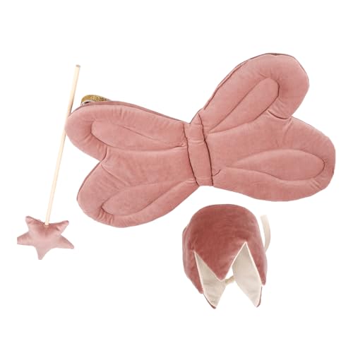 GAOFESA Kinder-Mädchen-Verkleidungs-Set mit Sternstab und samtigem Flügel mit Cosplay-Kopfschmuck für Fotografie, Kostüm-Zubehör von GAOFESA