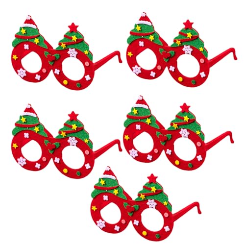 GAOFESA Kreative Weihnachtskostüm-Brillenrahmen 5 Stück lustige Cartoon-Weihnachtsmann-Rentier Schneemann Brillenrahmen für Feiern GAOFESA Kreative Weihnachtskostüm-Brillenrahmen 5 Stück lustige Cartoon-Weihnachtsmann-Rentier Schneemann Brillenrahmen für Feiern von GAOFESA