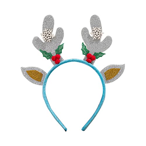GAOFESA Roter Haarreif mit Geweih, Cartoon-Motiv, Frohe Weihnachten, Kopfschmuck, Brillenrahmen, Erwachsene, Kinder, Geschenke, Noel-Spielzeug von GAOFESA