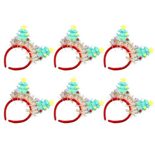 GAOFESA Strapazierfähiger Filz-Kopfschmuck, waschbar, Weihnachtsausrüstung, Maskeraden für verschiedene Altersgruppen, Unisex, 6 Stück GAOFESA Strapazierfähiger Filz-Kopfschmuck, waschbar, Weihnachtsausrüstung, Maskeraden für verschiedene Altersgruppen, Unisex, 6 Stück von GAOFESA