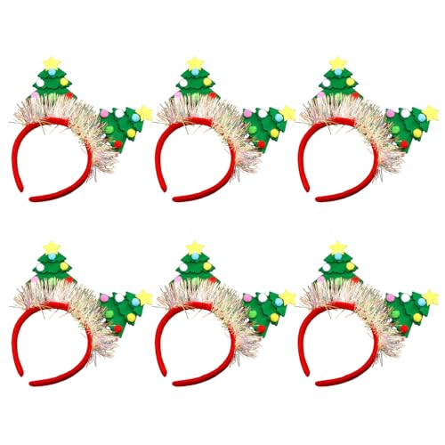 GAOFESA Strapazierfähiger Filz-Kopfschmuck, waschbar, Weihnachtsausrüstung, Maskeraden für verschiedene Altersgruppen, Unisex, 6 Stück GAOFESA Strapazierfähiger Filz-Kopfschmuck, waschbar, Weihnachtsausrüstung, Maskeraden für verschiedene Altersgruppen, Unisex, 6 Stück von GAOFESA