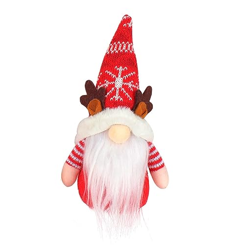 GAOFESA Weiche und exquisite gestrickte Weihnachtsdekoration, nordisches Schneeflockengeweih, gesichtslose Puppe, Weihnachtsdekor-Puppe GAOFESA Weiche und exquisite gestrickte Weihnachtsdekoration, nordisches Schneeflockengeweih, gesichtslose Puppe, Weihnachtsdekor-Puppe von GAOFESA