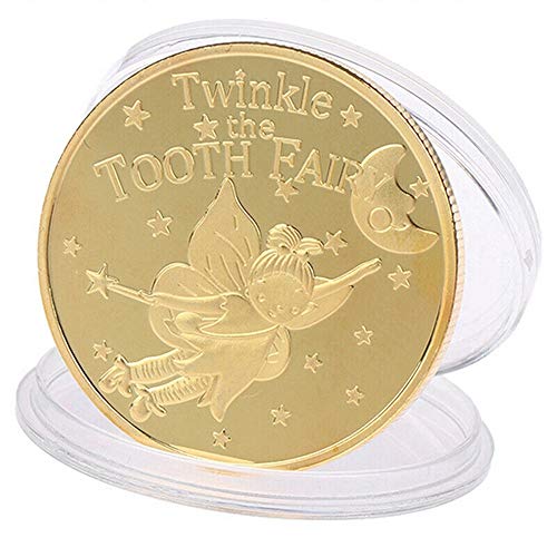 GAOHOU 1 Stück Twinkle Tooth Fairy Coin Gedenkgoldmünze Souvenir Collection Münze für Kinder Geschenke Hobby GAOHOU 1 Stück Twinkle Tooth Fairy Coin Gedenkgoldmünze Souvenir Collection Münze für Kinder Geschenke Hobby von GAOHOU