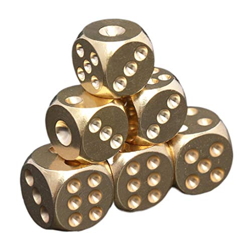 GAOINTELL 6 PCs Messing Solid Round Corner Point Rollenspiel Party Brettspiele Dices Math Counting Teaching Tool GAOINTELL 6 PCs Messing Solid Round Corner Point Rollenspiel Party Brettspiele Dices Math Counting Teaching Tool von GAOINTELL