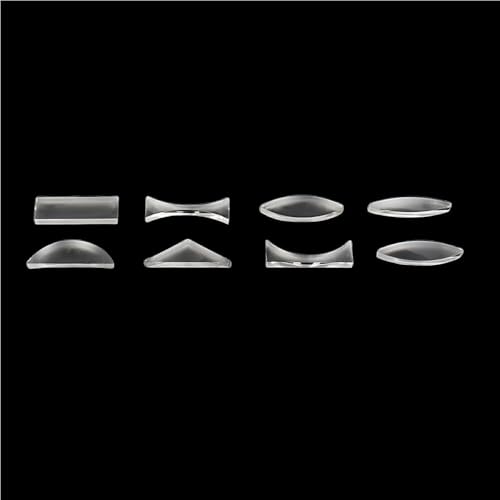 1 Kit Physikunterricht Geometrische Optische Linse, 60 * 20 * 6mm Experiment Kunststofflinsensatz Konvex und Konkav von GAOJUDAF