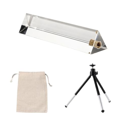 1 Stück dreieckiger Kristallglas-Regenbogeneffektfilter, 30 x 30 x 130 mm Prisma mit Ständer for Fotos 1 Stück dreieckiger Kristallglas-Regenbogeneffektfilter, 30 x 30 x 130 mm Prisma mit Ständer for Fotos von GAOJUDAF