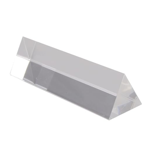 Dreieckprisma 2,5 x 2,5 x 8 cm, optisches Prisma aus Glass, Physikunterricht, gebrochenes Licht, Geschenk, 1 Stück von GAOJUDAF