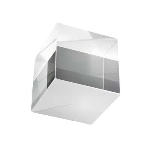 Optisches Glassplitterprisma mit Antireflexfolie, halbreflektierendes, halbtransparentes kubisches Prisma, 1 Stück(15X15X15mm) von GAOJUDAF