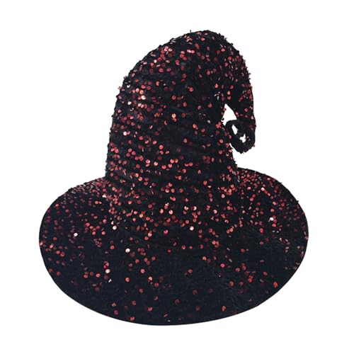GAOSHA Halloween Hexenhut mit Pailletten Party Zauberer Hut Funkelnder spitzer Hexenhut Erwachsene Unisex Cosplay Kostüm Kopfbedeckung GAOSHA Halloween Hexenhut mit Pailletten Party Zauberer Hut Funkelnder spitzer Hexenhut Erwachsene Unisex Cosplay Kostüm Kopfbedeckung von GAOSHA
