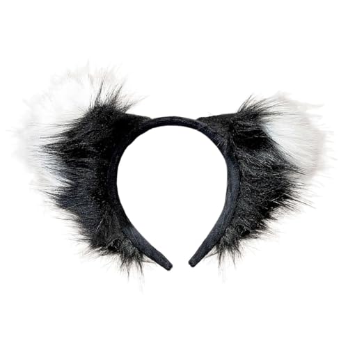 GAOSHA Handgefertigtes Hundeohr-Stirnband Wolf Mädchen Cosplay Zubehör Wolfsohren Pelzanzug Maskerade Halloween Cosplay Party GAOSHA Handgefertigtes Hundeohr-Stirnband Wolf Mädchen Cosplay Zubehör Wolfsohren Pelzanzug Maskerade Halloween Cosplay Party von GAOSHA