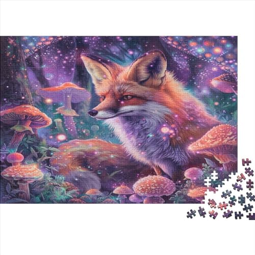 A Mischievous Fox 1000-teiliges Puzzle Lernspiel Spielzeug Geschenk Holzpuzzles Heim Dekoration Erwachsene Und Kinder Ab 14 Jahren 1000pcs (75x50cm) von GAOYUCHUN