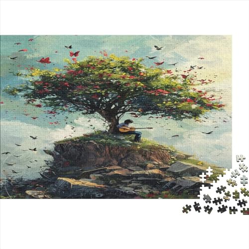 A Tree Bearing Music 1000-teiliges Puzzle Lernspiel Spielzeug Geschenk Holzpuzzles Heim Dekoration Erwachsene Und Kinder Ab 14 Jahren 1000pcs (75x50cm) von GAOYUCHUN