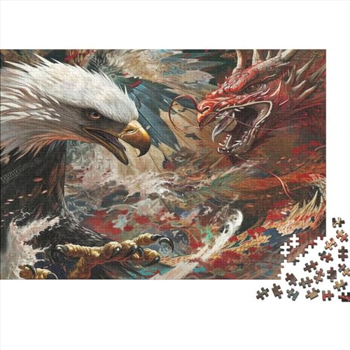 Adler 1000 Stück Puzzles Für Erwachsene Teenager Stress Abbauen Familien-Puzzlespiel 1000-teiliges Puzzle Kinder Lernspiel Spielzeug Geschenk Puzzel 1000pcs (75x50cm) von GAOYUCHUN