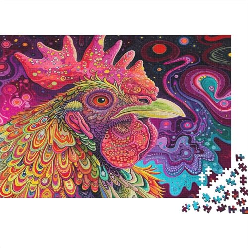 Akatsuki Rooster 1000-teiliges Puzzle Lernspiel Spielzeug Geschenk Holzpuzzles Herausforderung Für Erwachsene Und Kinder Ab 12 Jahren 1000pcs (75x50cm) von GAOYUCHUN